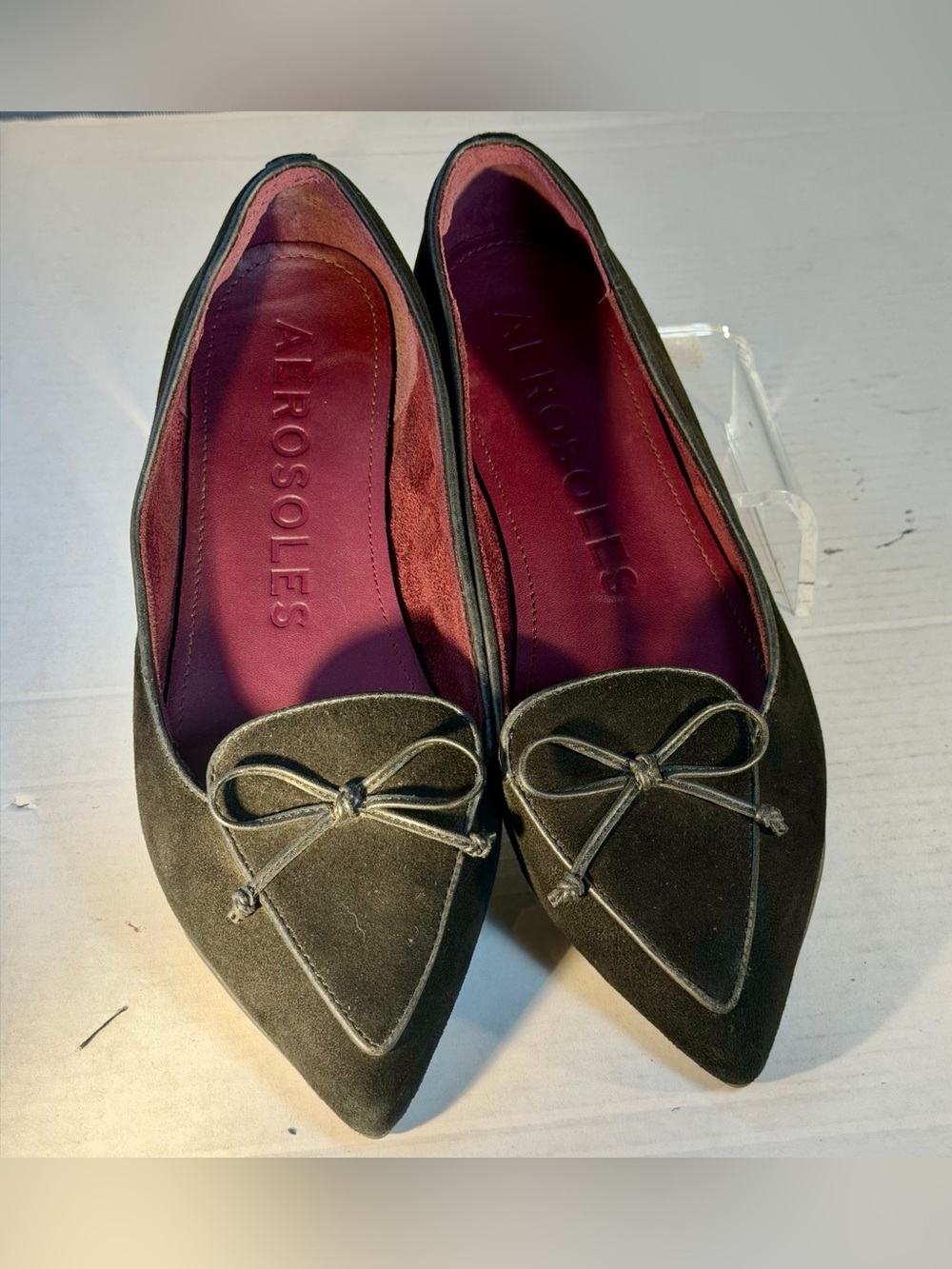 Aerosoles Black Suede Doran Flat
